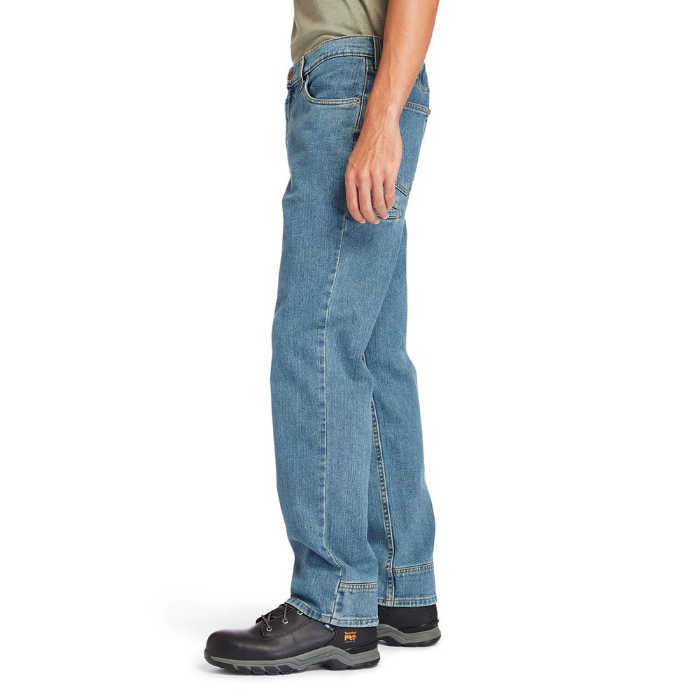 Pantalones Timberland Hombre Pro® Grit-N-Grind Flex Denim Work Jeans Azules - Chile HYP-349850